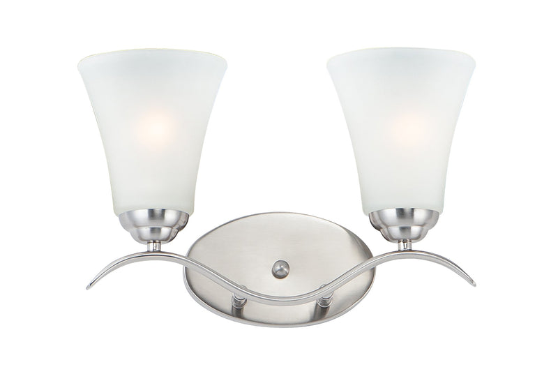 Vital 2 Light Bath Vanity in Satin Nickel
