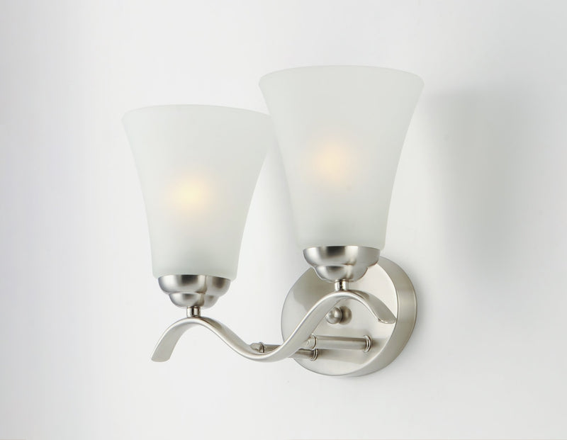 Vital 2 Light Bath Vanity in Satin Nickel