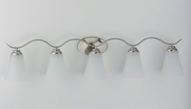 Vital 5 Light Bath Vanity in Satin Nickel