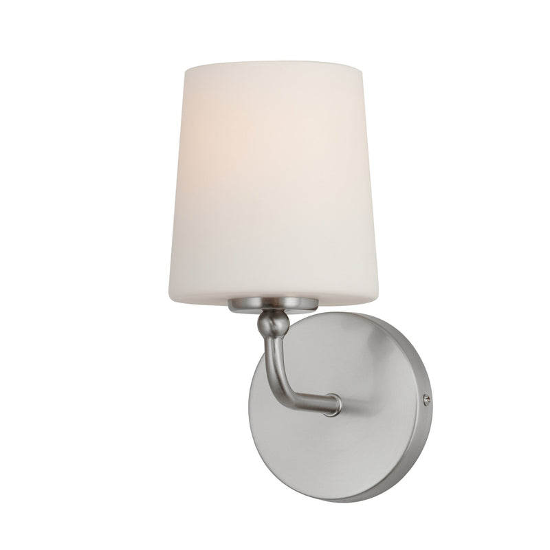 Bristol 1 Light Wall Sconce in Satin Nickel