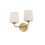 Bristol 2 Light Wall Sconce in Satin Brass