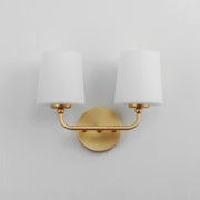 Bristol 2 Light Wall Sconce in Satin Brass