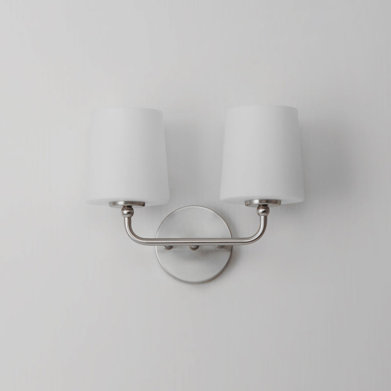Bristol 2 Light Wall Sconce in Satin Nickel