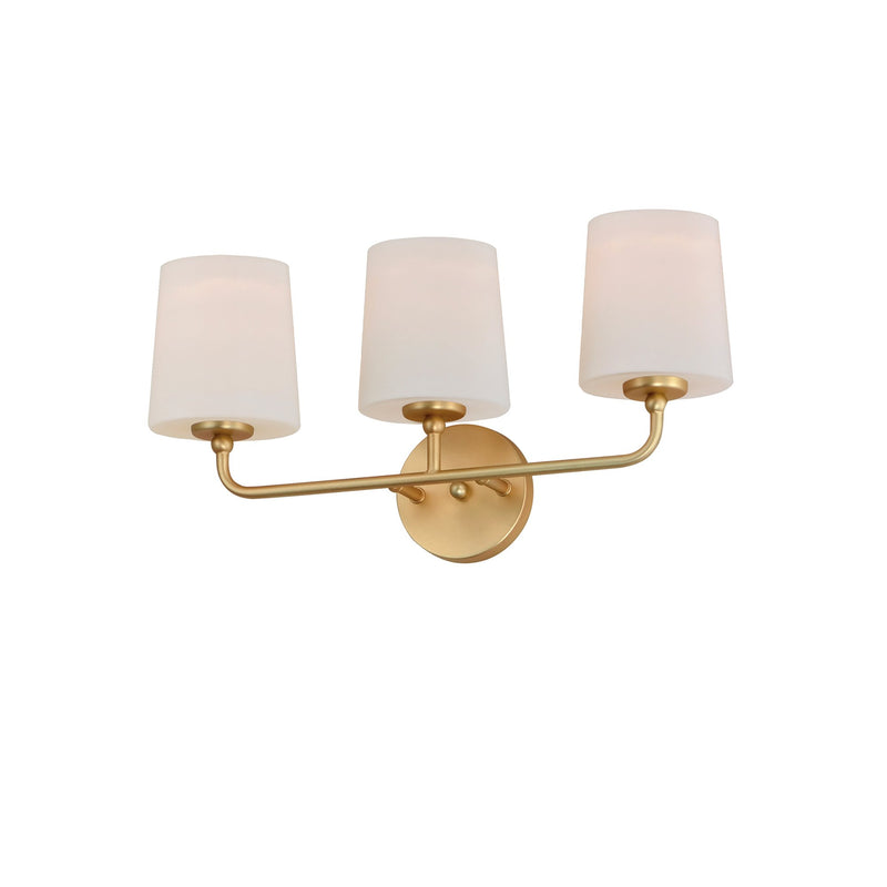 Bristol 3 Light Bath Vanity in Satin Brass