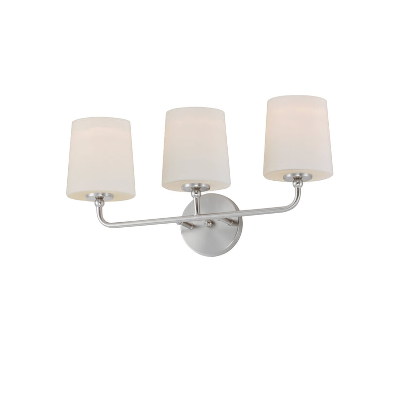 Bristol 3 Light Bath Vanity in Satin Nickel
