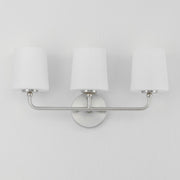 Bristol 3 Light Bath Vanity in Satin Nickel