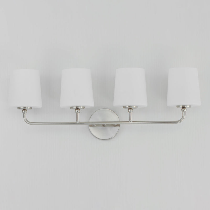 Bristol 4 Light Bath Vanity in Satin Nickel