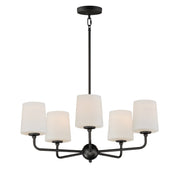 Bristol 5 Light Chandelier in Anthracite