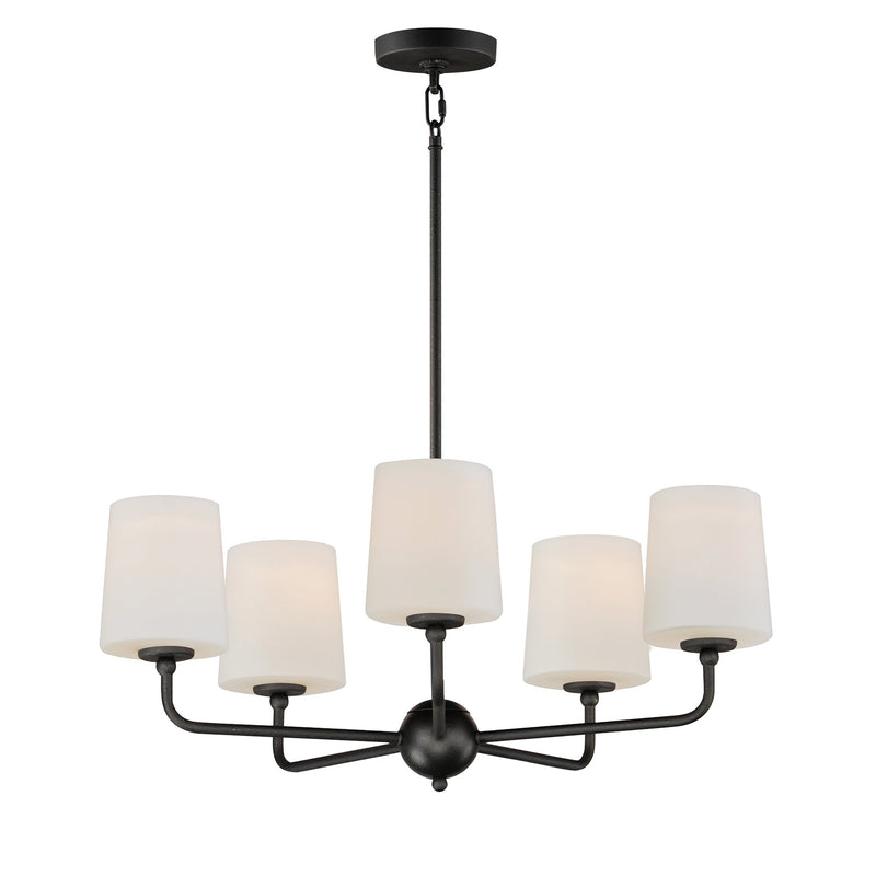 Bristol 5 Light Chandelier in Anthracite