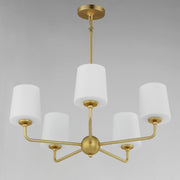 Bristol 5 Light Chandelier in Satin Brass