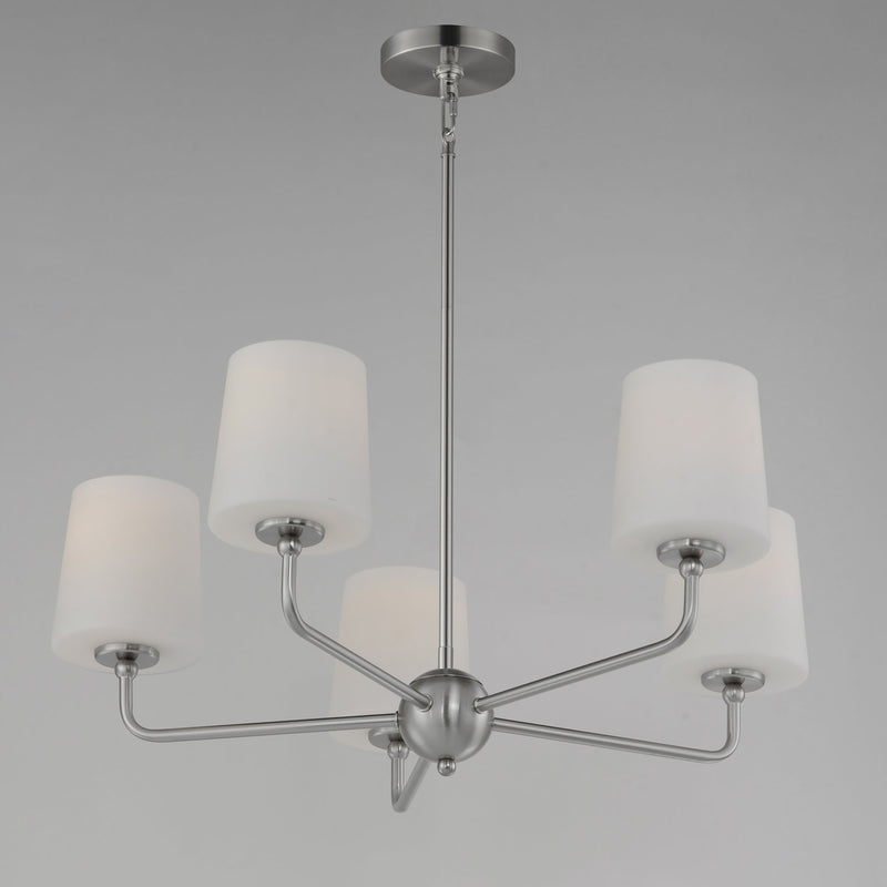Bristol 5 Light Chandelier in Satin Nickel