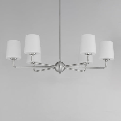 Bristol 6 Light Chandelier in Satin Nickel