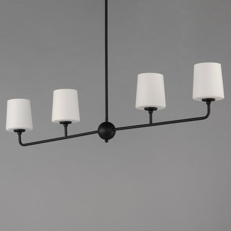 Bristol 4 Light Linear Chandelier in Anthracite