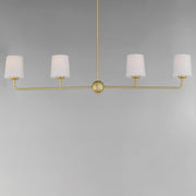 Bristol 4 Light Linear Chandelier in Satin Brass