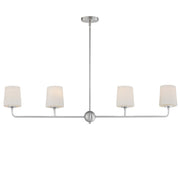 Bristol 4 Light Linear Chandelier in Satin Nickel