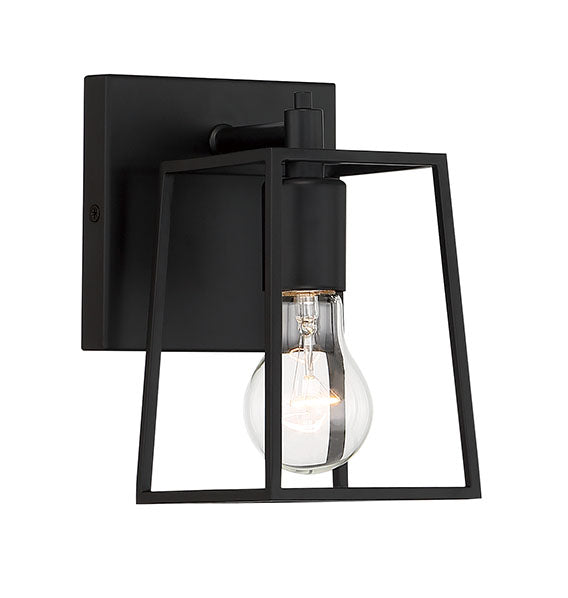 Dunn 1 Light 5.13" Wall Sconce in Flat Black