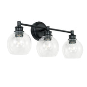 Mid Century 3-Light Bath Vanity Light in Matte Black