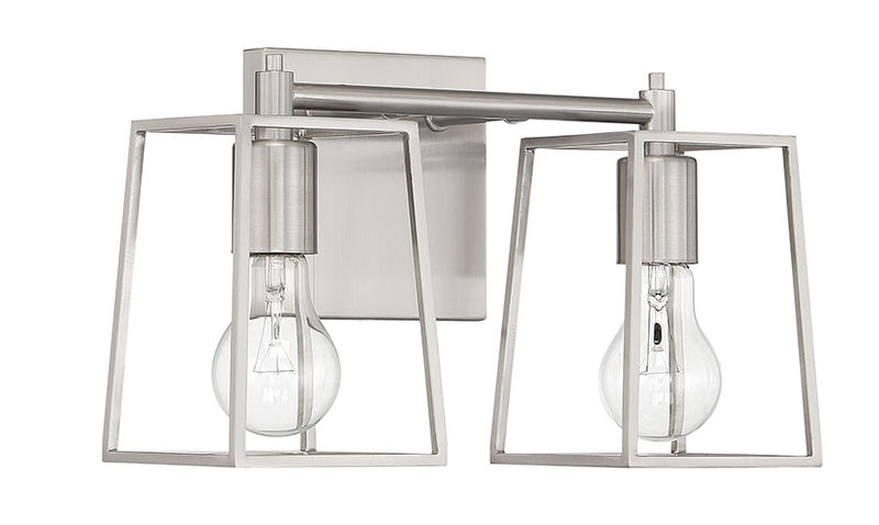 Dunn 2 Light 13.25" Vanity in Brushed Polished Nickel