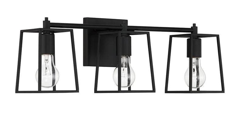 Dunn 3 Light 22.75" Vanity in Flat Black
