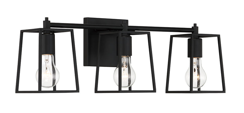 Dunn 3 Light 22.75" Vanity in Flat Black