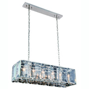 Monaco 12-Light 40" Linear Chandelier in Polished Nickel