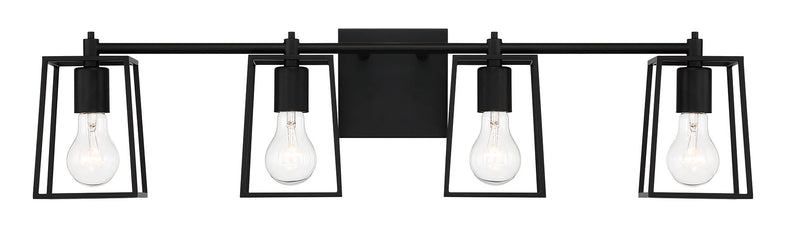 Dunn 4 Light 31.75" Vanity in Flat Black