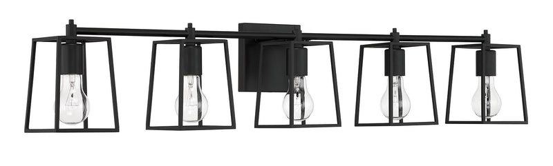Dunn 5 Light 40.88" Vanity in Flat Black