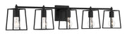 Dunn 5 Light 40.88" Vanity in Flat Black