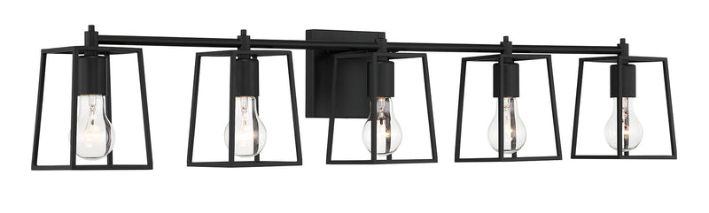 Dunn 5 Light 40.88" Vanity in Flat Black