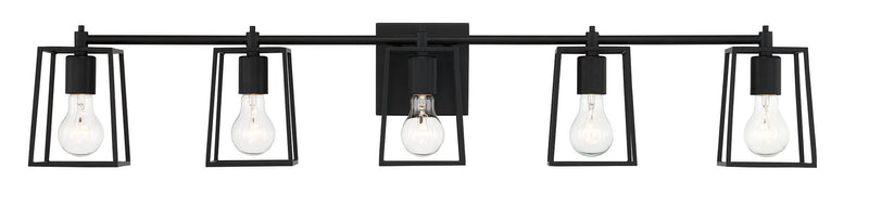 Dunn 5 Light 40.88" Vanity in Flat Black