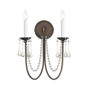 Plumette 2 Light Wall Sconce in Chestnut Bronze
