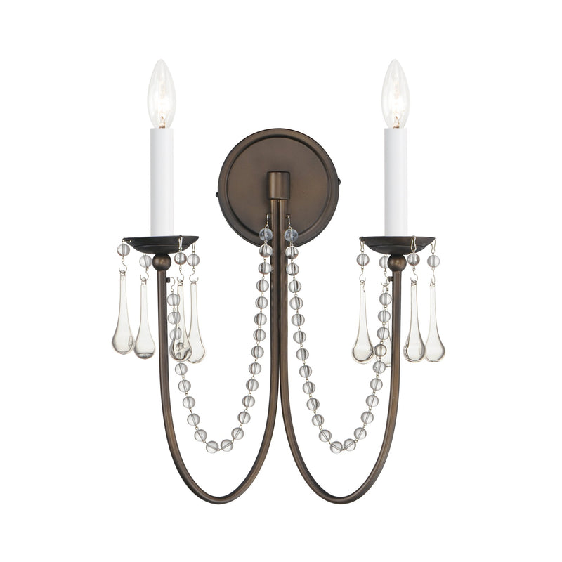 Plumette 2 Light Wall Sconce in Chestnut Bronze