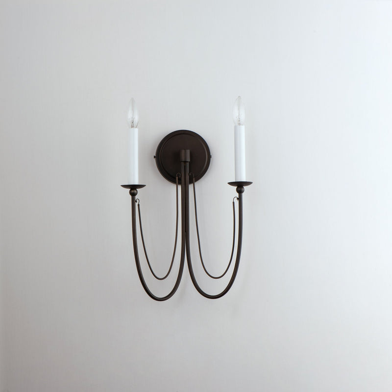 Plumette 2 Light Wall Sconce in Chestnut Bronze