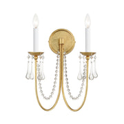 Plumette 2 Light Wall Sconce in Gold Leaf