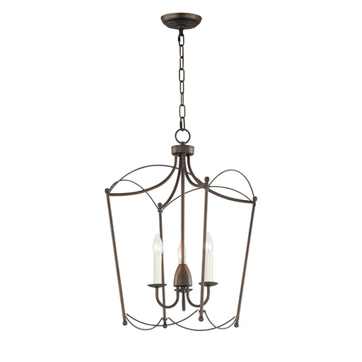 Plumette 3 Light Pendant in Chestnut Bronze