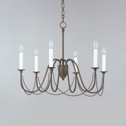 Plumette 6 Light Chandelier in Chestnut Bronze