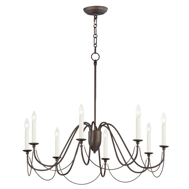 Plumette 8 Light Chandelier in Chestnut Bronze