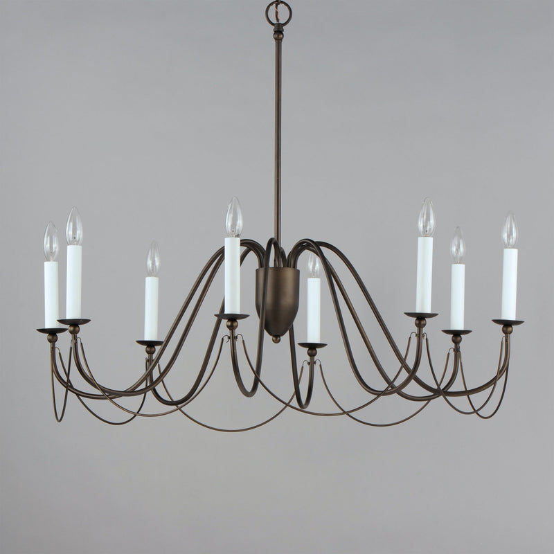 Plumette 8 Light Chandelier in Chestnut Bronze