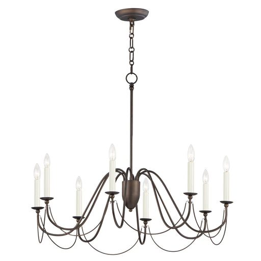 Plumette 8 Light Chandelier in Chestnut Bronze