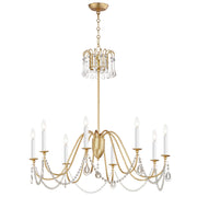 Plumette 8 Light Chandelier in Gold Leaf