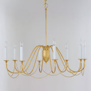 Plumette 8 Light Chandelier in Gold Leaf