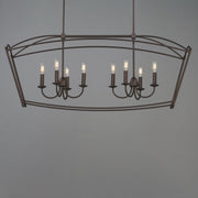 Plumette 8 Light Linear Chandelier in Chestnut Bronze
