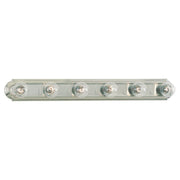 De-Lovely 6-Light Bath Vanity Light in Brushed Nickel