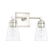 Rory 2-Light Bath Vanity Light in Polished Nickel