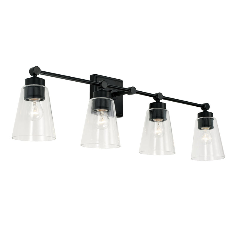 Rory 4-Light Bath Vanity Light in Matte Black