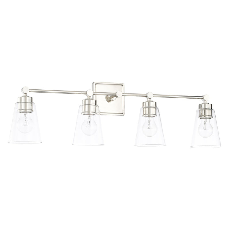 Rory 4-Light Bath Vanity Light in Polished Nickel
