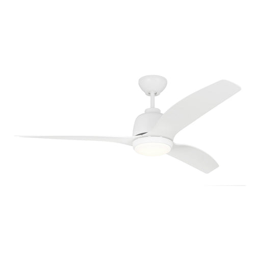 Avila Coastal LED 54" Ceiling Fan in Matte White