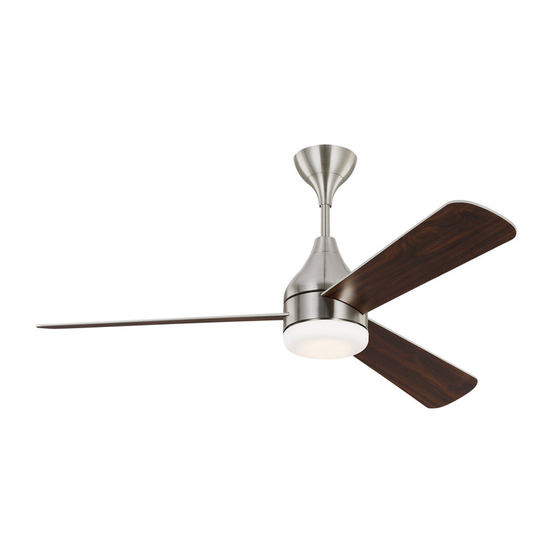 Streaming Smart LED 52" Ceiling Fan in Brushed Steel