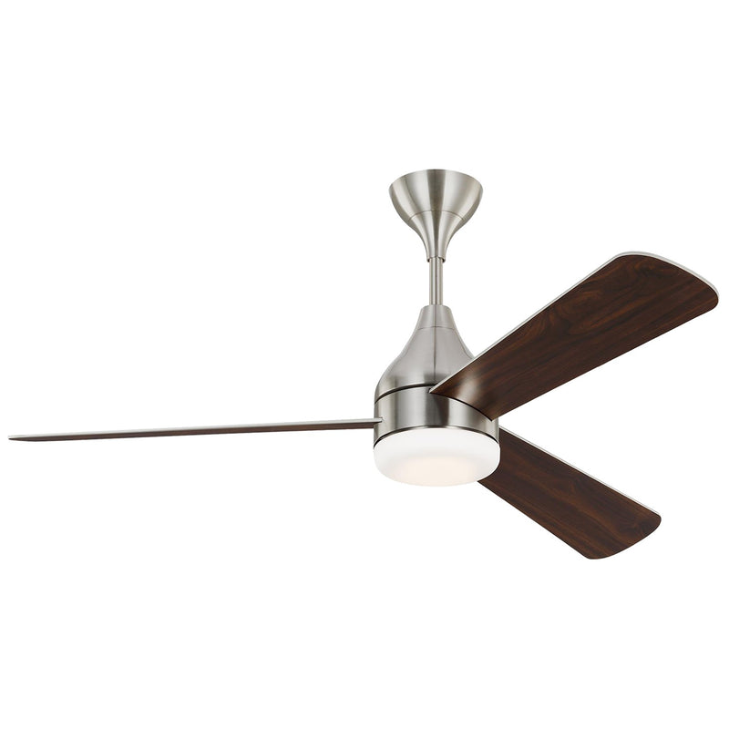 Streaming Smart 52" Ceiling Fan in Brushed Steel - Lamps Expo
