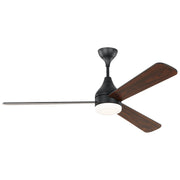 Streaming 60" LED Ceiling Fan in Midnight Black